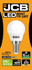 JCB LED Golf 470lm Opal 6w ES Cap E27 3000k