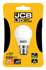 JCB LED Golf 470lm Opal 6w ES Cap E27 3000k
