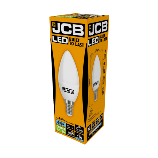 JCB LED Candle 470lm Opal 6w B15 3000k