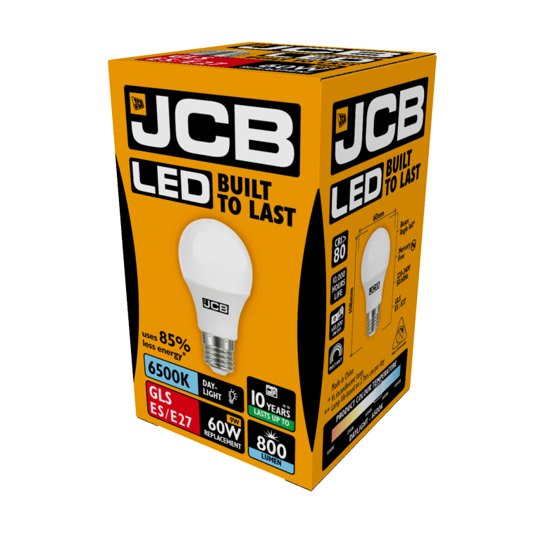 JCB LED A60 806lm Opal 10w B22 3000k