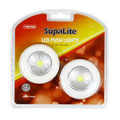 Securlec LED Push Light Twin Pack