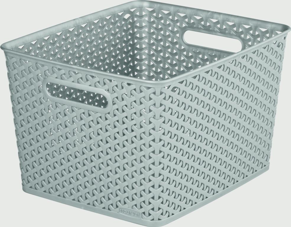 Curver My Style Nestable Rattan Basket 18L Grey