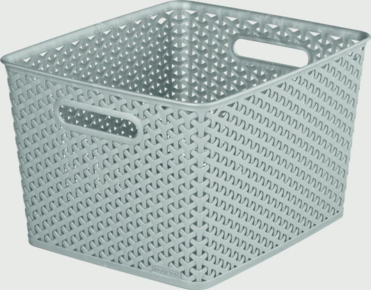 Curver My Style Nestable Rattan Basket 18L Grey