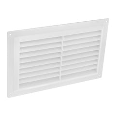 Securit White Plastic Louvre Vent 9" x 6"