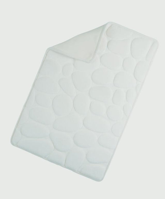 Croydex Pebble Memory Foam Bath Mat White