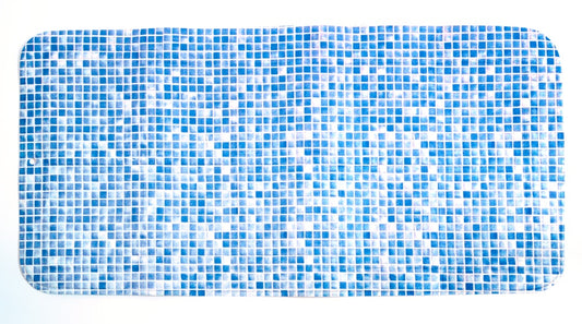 Croydex Blue Mosaic Bath Pillow Natural Rubber Bath Mats/Blue Mosaic