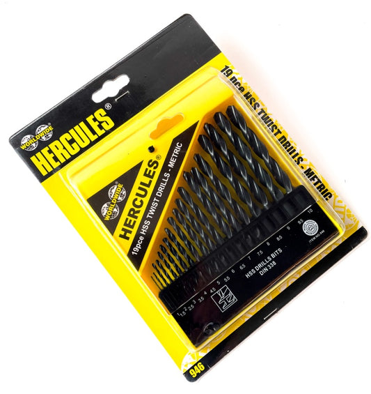 Hercules Hss Twist Drill Set 19 Pc