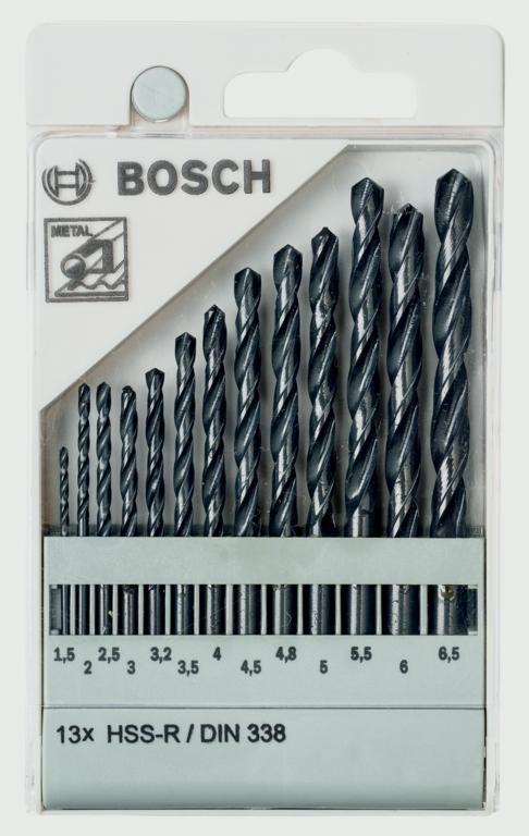 Bosch Metal Drill Bit Set HSS-R DN338 13 Piece