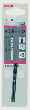 Bosch HSS Twist Point TEQ Drill Bit 2 Pack 3mm