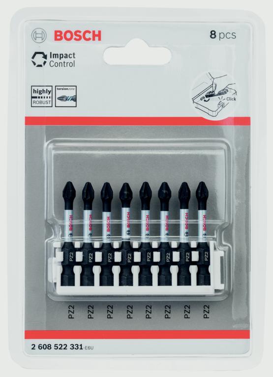Bosch Impact PZ Power Bit 50mm 8 Pack