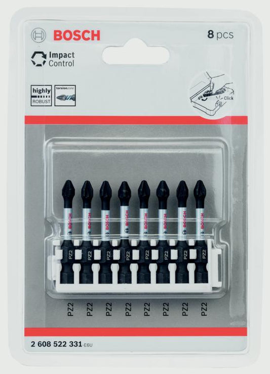 Bosch Impact PZ Power Bit 50mm 8 Pack