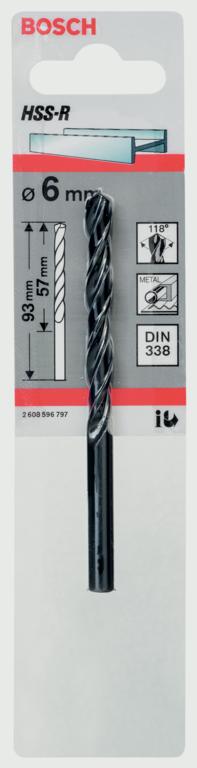 Bosch HSS Twist Point TEQ Drill Bit 6mm