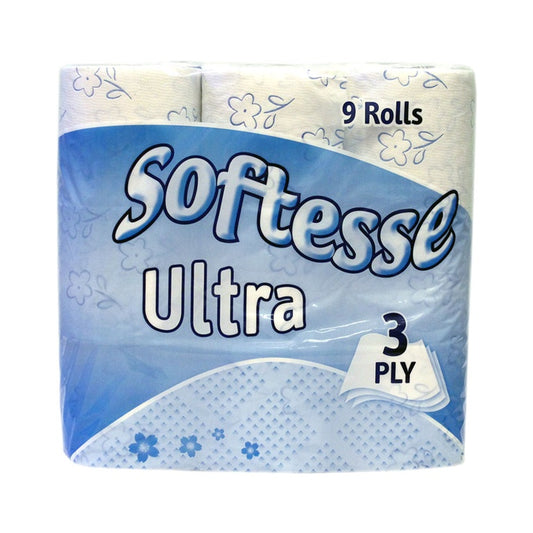 Softesse 3 Ply Ultra White Toilet Rolls 4 Pack