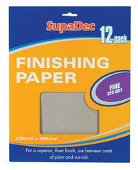 SupaDec Finishing Paper 12 sheets, Assorted