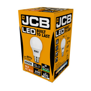 JCB LED A70 10W B22 Boxed