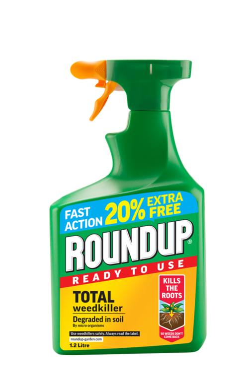 Roundup Total Ready to Use Weed Killer 1L Plus 20% Extra Free