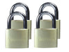 Defender Aluminium Padlock Quad Pack 40mm