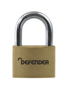 Defender Brass Padlock Branded 60mm