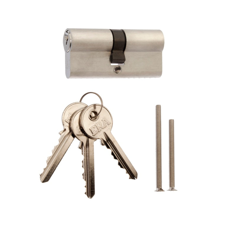 Era Euro Double 6 Pin Cylinder 35/35 Satin Clam