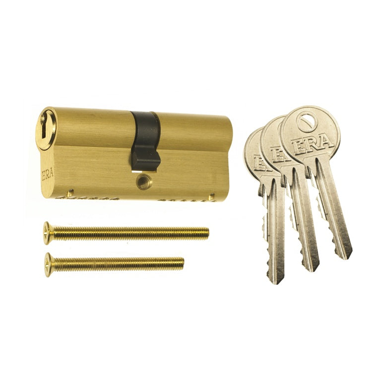 Era Euro Double 6 Pin Cylinder 45/55 Brass Clam