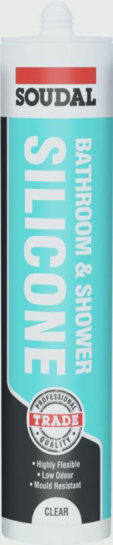 Soudal Bathroom & Shower Silicone 300ml Clear