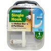 Plasplugs Hollow Door Hook White Single