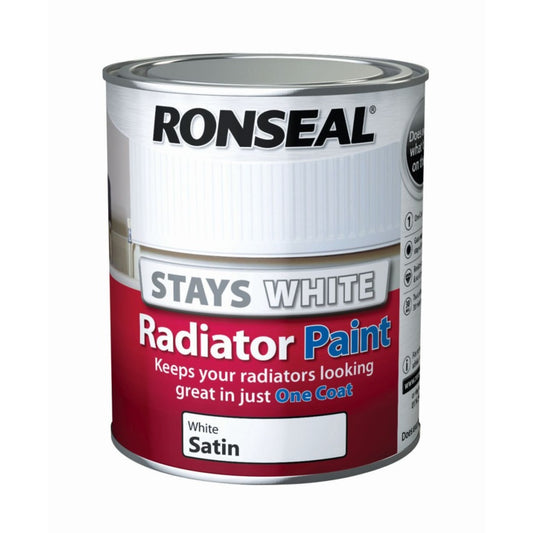 Ronseal One Coat Radiator Paint Satin 750ml White