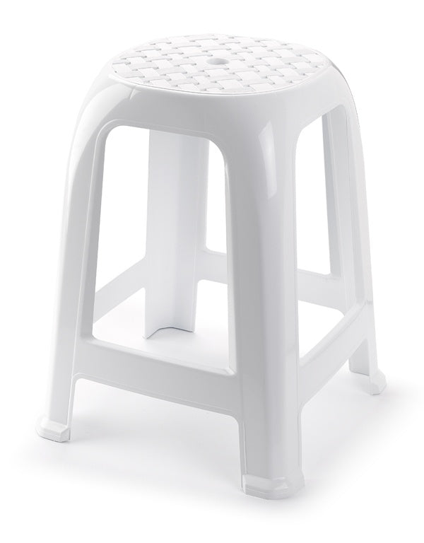 Plasticforte White Stool 38 x 33cm