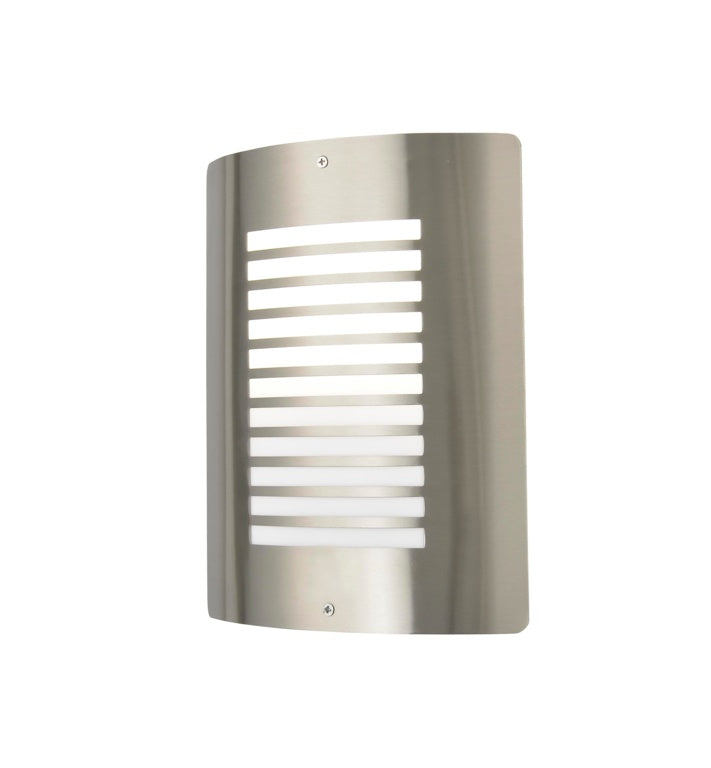 Zink Slatted Wall Light Stainless Steel