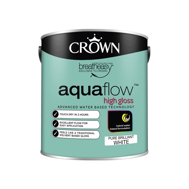Crown Aquaflow Gloss 2.5L Pure Brilliant White