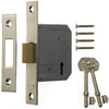 Era 3 Lever Mortice Deadlock 63mm Finish: Brass Effect