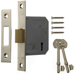 Era 3 Lever Mortice Deadlock 63mm Finish: Brass Effect
