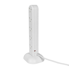 Securlec 10 Way Extension Lead 1m White