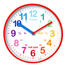 Acctim Wickford Kids Time Teach Clock 20cm White