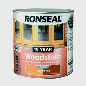 Ronseal 10 Year Woodstain Satin 250ml Natural Pine