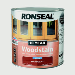 Ronseal 10 Year Woodstain Satin 750ml Mahogany