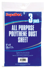 SupaDec All Purpose Polythene Dust Sheets 12' x 9'