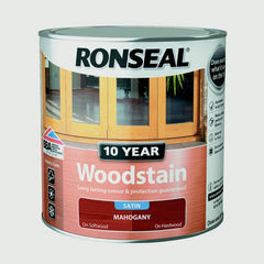 Ronseal 10 Year Woodstain Satin 2.5L Mahogany