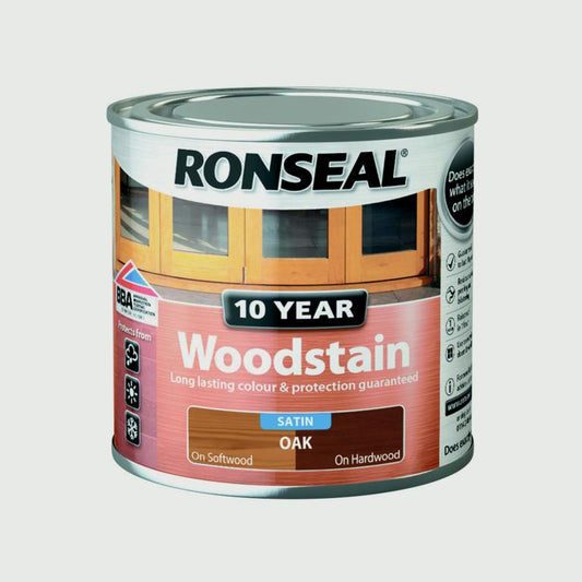 Ronseal 10 Year Woodstain Satin 250ml Smoked Walnut