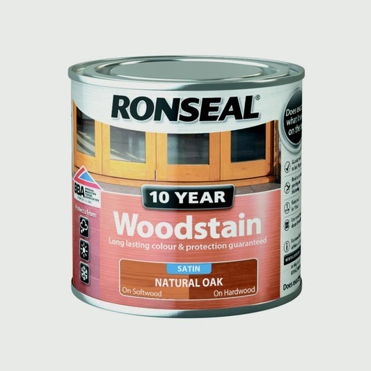 Ronseal 10 Year Woodstain Satin 250ml Mahogany