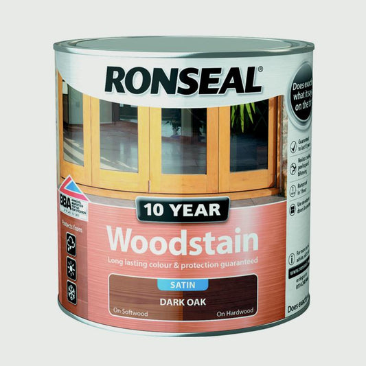 Ronseal 10 Year Woodstain Satin 2.5L / Smoked Walnut