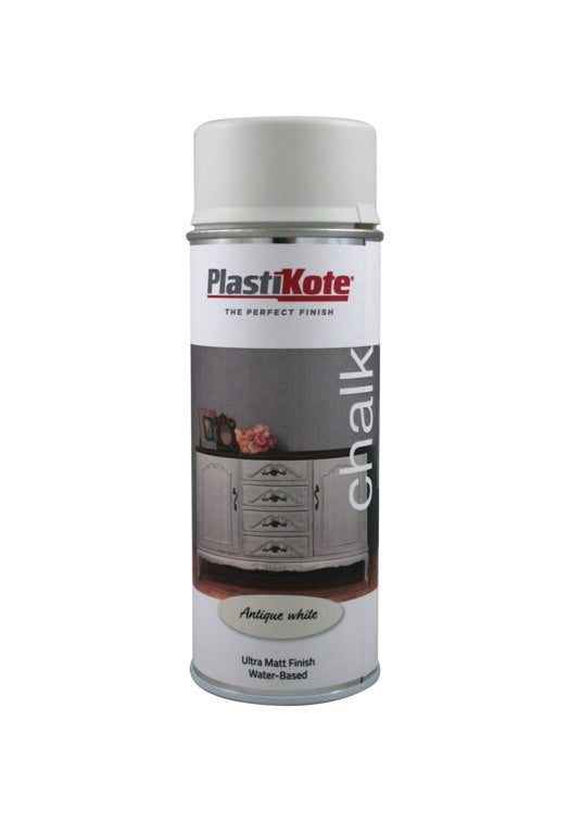 PlastiKote Chalk Spray Paint 400ml Antique White