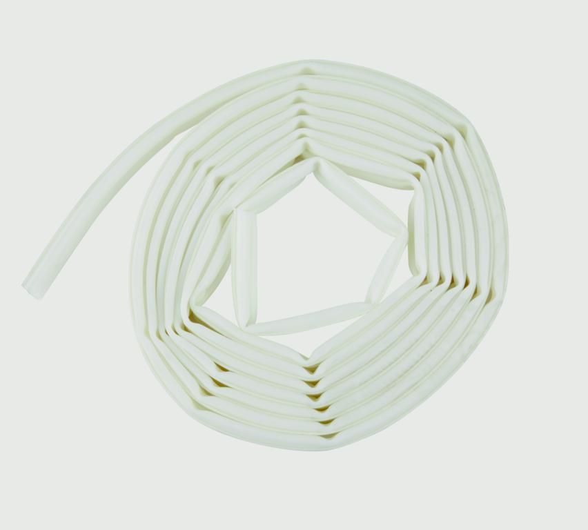 Woodside TPE Rubber Strip Draught Excluder Omega Section 6m White