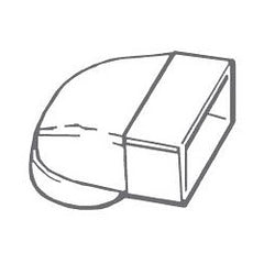 Manrose Elbow Female Round Connector 4"/100mm/110x54mm