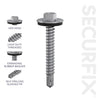 Securfix Self Drilling Roofing Screws Size: 12 x 1 1/4" (5.5 x 32mm) | Pack of 100 Screws