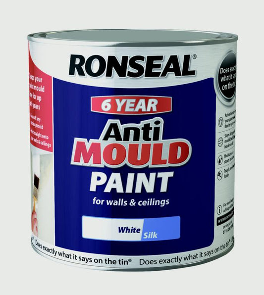 Ronseal 6 Year Anti Mould Paint 2.5L White Matt