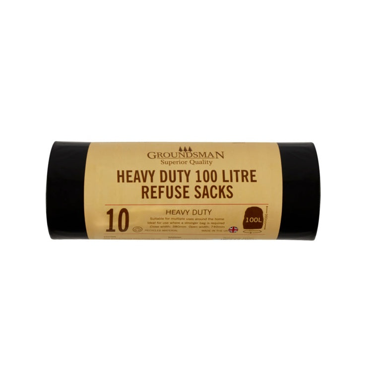 Groundsman Heavy Duty Refuse Sacks 100L 10 Rolls