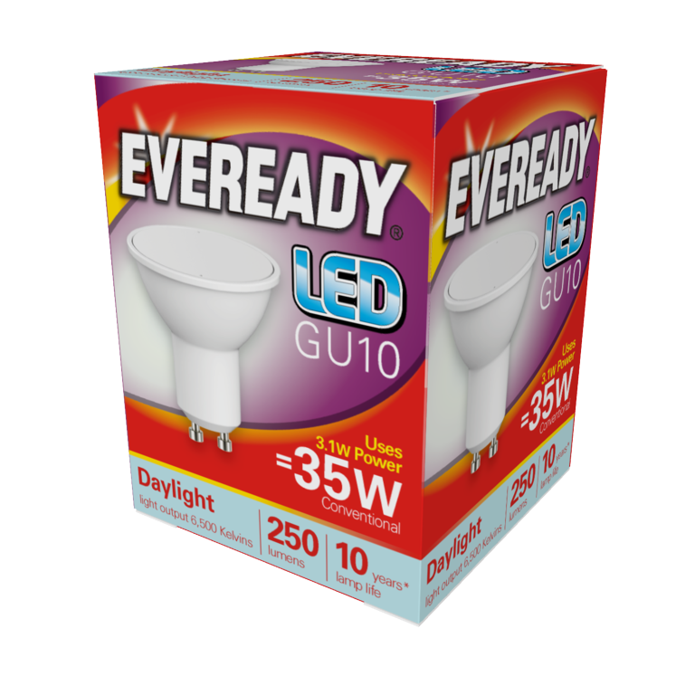 Eveready LED GU10 3W 250lm Daylight 6500k