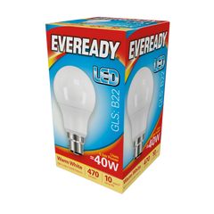 Eveready LED GLS 5.6w 470lm Warm White 3000k B22
