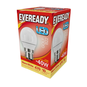 Eveready LED Golf 6w 470lm Warm White 3000k B22